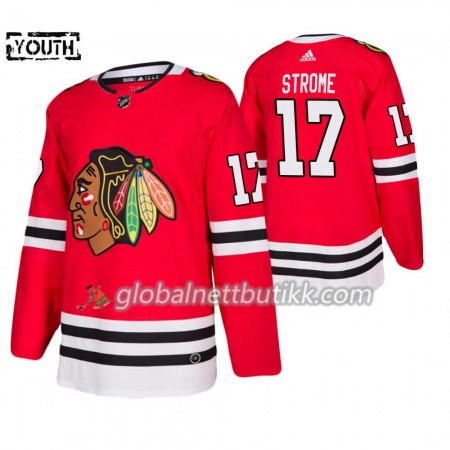 Chicago Blackhawks Hockeydrakt Dylan Strome 17 Adidas 2019-2020 Rød Authentic - Barn